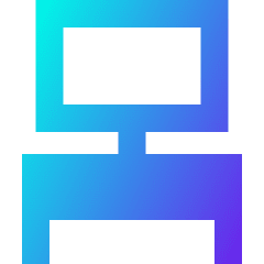 Workspace Desk Icon from Sharp Gradient Set