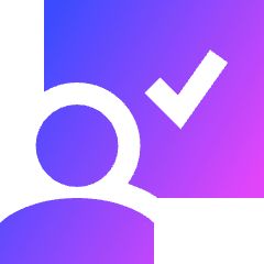 Group Meeting Approval Icon from Sharp Gradient Set