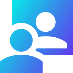 Group Meeting Call Icon from Sharp Gradient Set