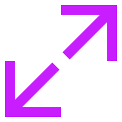 Line Arrow Expand Diagonal Large 1 Icon from Sharp Neon Set