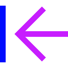 Line Arrow Move Left Large 1 Icon from Sharp Neon Set