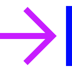 Line Arrow Move Right Large 1 Icon from Sharp Neon Set