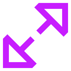 Triangle Arrow Expand Diagonal Large 1 Icon from Sharp Neon Set