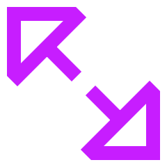 Triangle Arrow Expand Diagonal Large 2 Icon from Sharp Neon Set