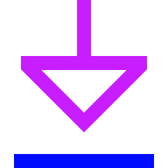 Triangle Arrow Move Down Large 1 Icon from Sharp Neon Set