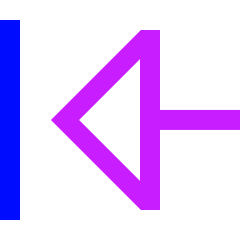 Triangle Arrow Move Left Large 1 Icon from Sharp Neon Set