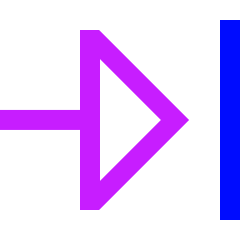 Triangle Arrow Move Right Large 1 Icon from Sharp Neon Set