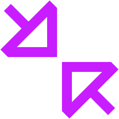 Triangle Arrow Shrink Diagonal Large 2 Icon from Sharp Neon Set