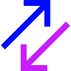 Line Arrow Transfer Diagonal Large 3 Icon from Sharp Neon Set