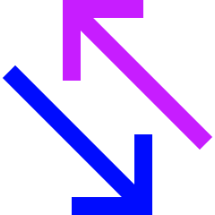 Line Arrow Transfer Diagonal Large 4 Icon from Sharp Neon Set