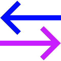 Line Arrow Transfer Horizontal Large 3 Icon from Sharp Neon Set