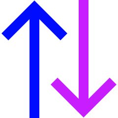 Line Arrow Transfer Vertical Large 2 Icon from Sharp Neon Set