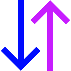 Line Arrow Transfer Vertical Large 3 Icon from Sharp Neon Set