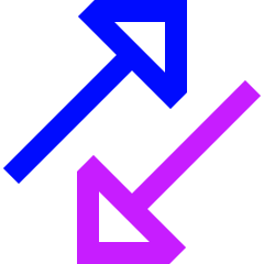 Triangle Arrow Transfer Diagonal Large 3 Icon from Sharp Neon Set