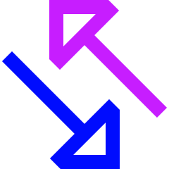 Triangle Arrow Transfer Diagonal Large 4 Icon from Sharp Neon Set