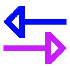 Triangle Arrow Transfer Horizontal Large 3 Icon from Sharp Neon Set