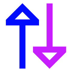 Triangle Arrow Transfer Vertical Large 2 Icon from Sharp Neon Set
