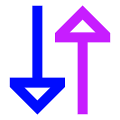 Triangle Arrow Transfer Vertical Large 3 Icon from Sharp Neon Set