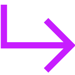 Line Arrow Bend Down Right Large Icon from Sharp Neon Set