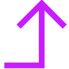 Line Arrow Bend Right Up Large Icon from Sharp Neon Set