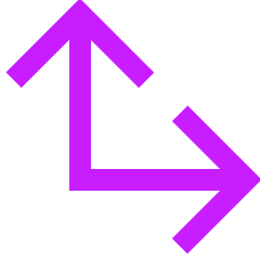 Line Arrow Bottom Left Corner Large Icon from Sharp Neon Set