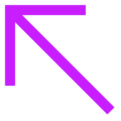 Line Arrow Diagonal Upper Left Large Icon from Sharp Neon Set