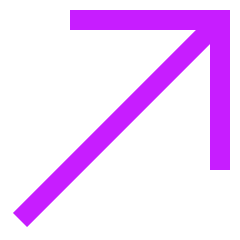 Line Arrow Diagonal Upper Right Large Icon from Sharp Neon Set