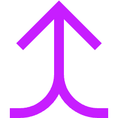 Line Arrow Merge Vertical Large Icon from Sharp Neon Set