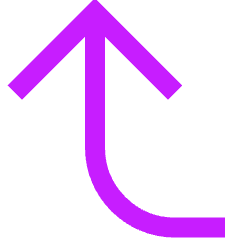 Line Arrow Turn Up Left Large Icon from Sharp Neon Set
