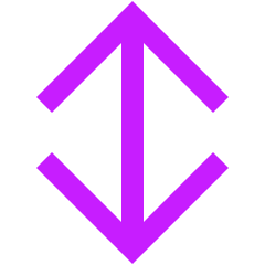 Line Arrow Vertical Large Icon from Sharp Neon Set