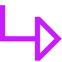 Triangle Arrow Bend Down Right Large Icon from Sharp Neon Set
