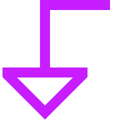 Triangle Arrow Bend Left Down Large Icon from Sharp Neon Set