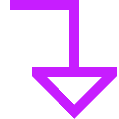 Triangle Arrow Bend Right Down Large Icon from Sharp Neon Set