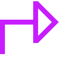Triangle Arrow Bend Up Right Large Icon from Sharp Neon Set