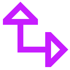 Triangle Arrow Bottom Left Corner Large Icon from Sharp Neon Set
