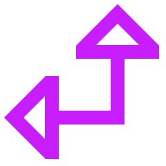Triangle Arrow Bottom Right Corner Large Icon from Sharp Neon Set