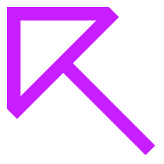 Triangle Arrow Diagonal Upper Left Large Icon from Sharp Neon Set