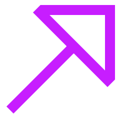 Triangle Arrow Diagonal Upper Right Large Icon from Sharp Neon Set