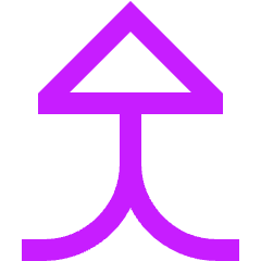 Triangle Arrow Merge Vertical Large Icon from Sharp Neon Set