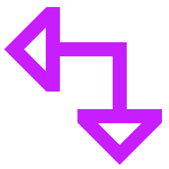 Triangle Arrow Top Right Corner Large Icon from Sharp Neon Set