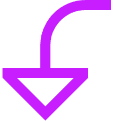 Triangle Arrow Turn Down Left Large Icon from Sharp Neon Set