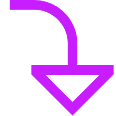 Triangle Arrow Turn Down Right Large Icon from Sharp Neon Set