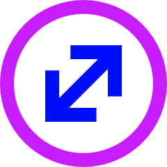 Line Arrow Diagonal Circle 1 Icon from Sharp Neon Set