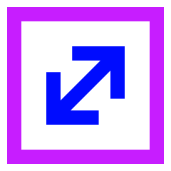 Line Arrow Diagonal Square 1 Icon from Sharp Neon Set