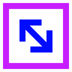 Line Arrow Diagonal Square 2 Icon from Sharp Neon Set