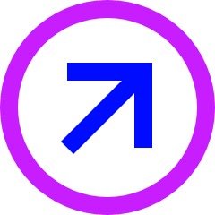 Line Arrow Diagonal Upper Right Square Icon from Sharp Neon Set