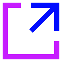 Line Arrow Expand Window 1 Icon from Sharp Neon Set