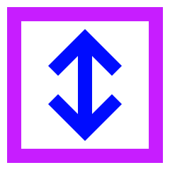 Line Arrow Fit To Height Square Icon from Sharp Neon Set