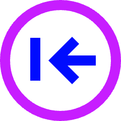 Line Arrow Left Circle 2 Icon from Sharp Neon Set