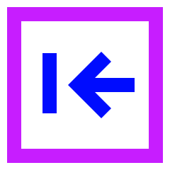 Line Arrow Left Square 2 Icon from Sharp Neon Set